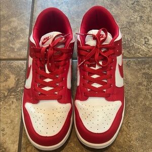 Men’s Nike Red and White Sneakers